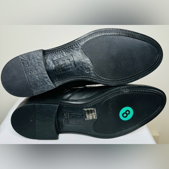 NEW Emanuele Crasto Women’s Double Buckle Moto  Black Leather Boots Size 8 / 39 - Picture 11 of 12